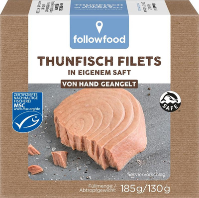 Produktfoto zu Thunfisch im eigenen Saft Natur von Followfood