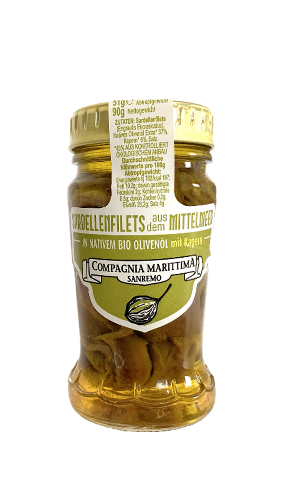 Produktfoto zu Sardellenfilets Kapern von Compagnia Marittima Sanremo