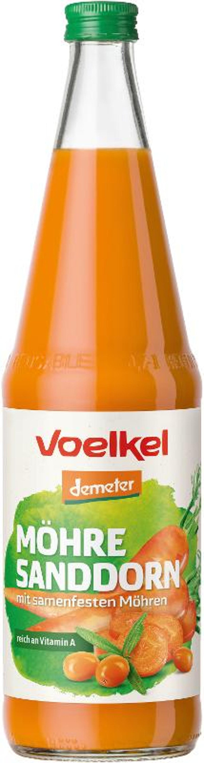 Produktfoto zu 6er Kasten Möhren-Sanddorn-Saft von Voelkel