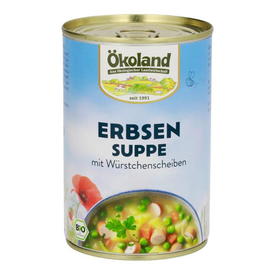 Produktfoto zu Erbsensuppe mit Würstchenscheiben von Ökoland