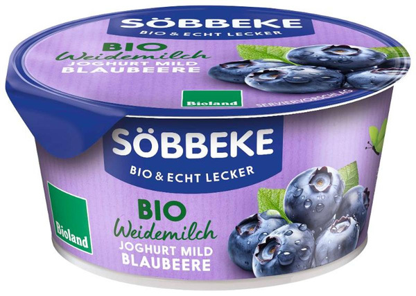 Produktfoto zu Joghurt Pur Blaubeere-Cassis von Söbbeke
