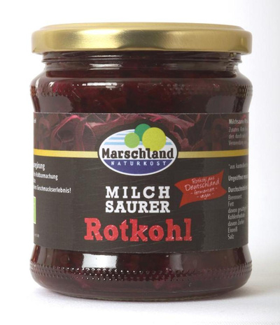 Produktfoto zu Rotkohl fermentiert von Marschland