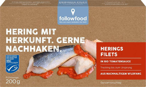 Produktfoto zu Herings Filets in Tomatensauce von followfood