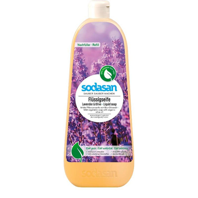 Produktfoto zu Nachfüllflasche Flüssigseife Lavendel Olive von Sodasan