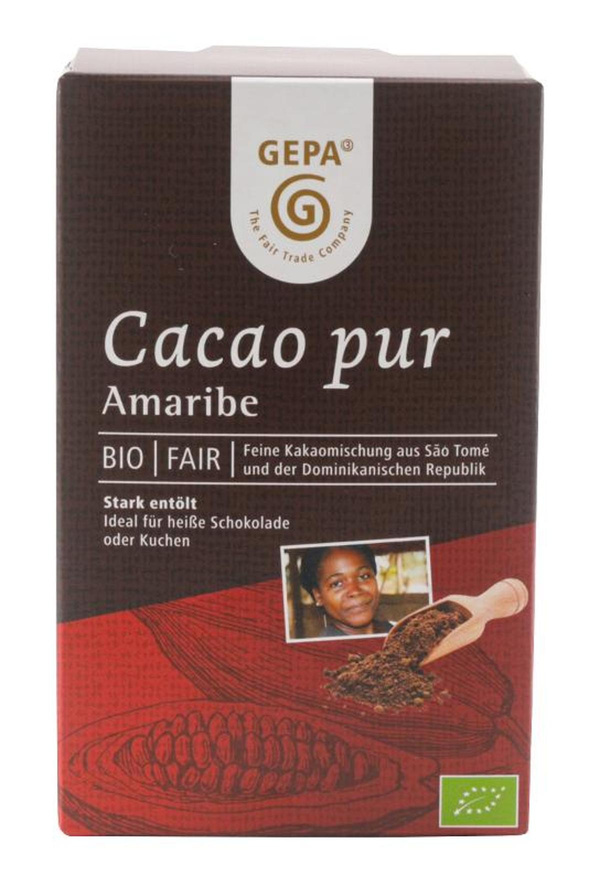 Produktfoto zu Kakaopulver Amaribe stark entölt von GEPA