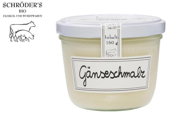 Produktfoto zu Gänseschmalz im Glas von Schröder´s Bio Fleisch- und Wurst