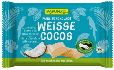 Produktfoto zu Weiße Schokolade Cocos von Rapunzel