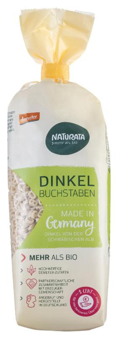 Produktfoto zu Dinkel Buchstaben hell von Naturata