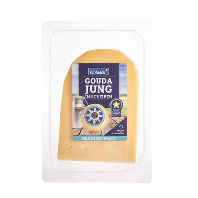 Produktfoto zu Gouda jung in Scheiben von bioladen