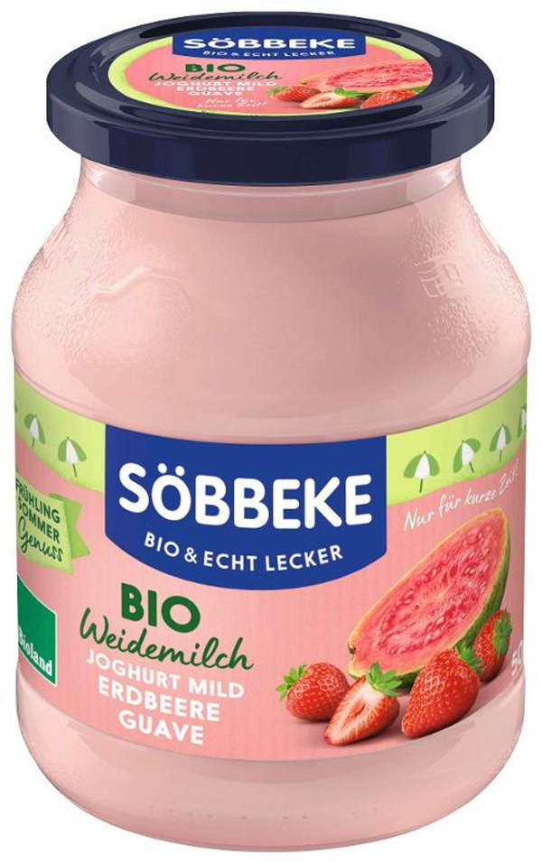 Produktfoto zu Joghurt Erdbeere-Guave 3,8% von Söbbeke