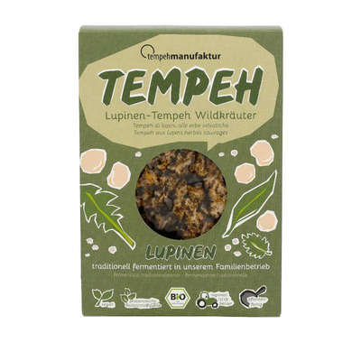 Produktfoto zu Tempeh Lupinen Wildkräuter von Tempehmanufaktur