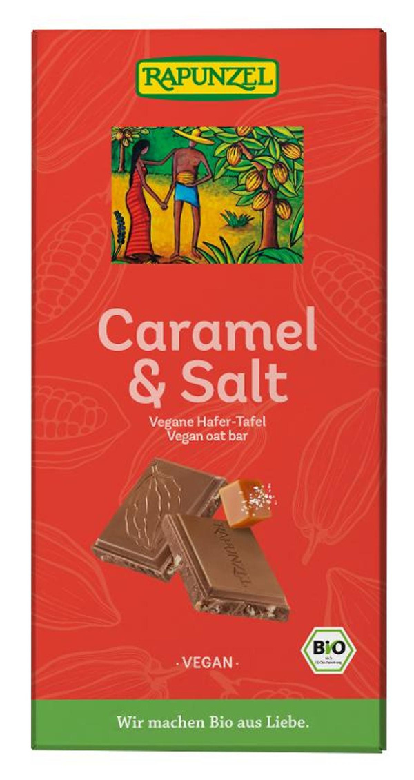 Produktfoto zu Vegane Hafer-Tafel Caramel & Salt von Rapunzel