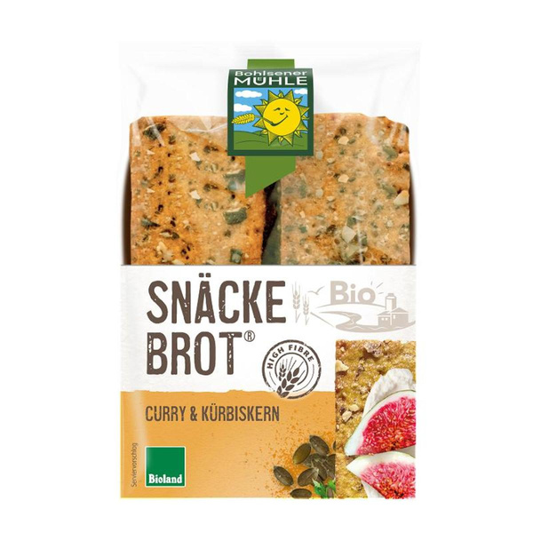 Produktfoto zu Curry Kürbiskern Snäckebrot von Bohlsener Mühle