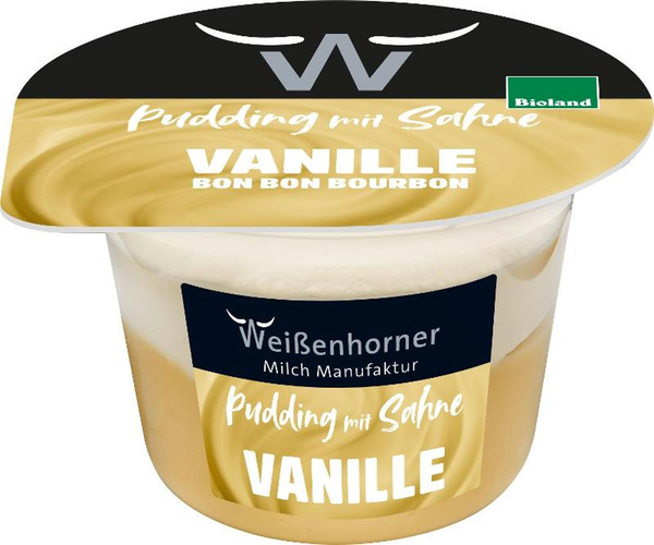 Produktfoto zu Vanillepudding mit Sahne von Weißenhorner