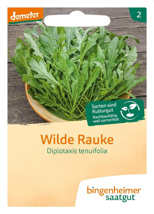 Produktfoto zu Saatgut Wilde Rauke Rucola von Bingenheimer Saatgut