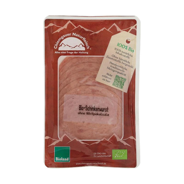 Produktfoto zu Schinkenwurst, geschnitten von Chiemgauer