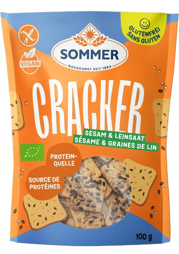 Produktfoto zu Sesam & Leinsaat Cracker von SOMMER