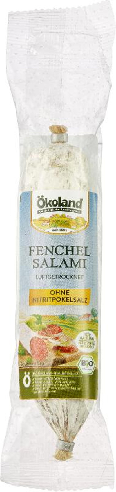 Produktfoto zu Fenchelsalami am Stück, luftgetrocknet von Ökoland