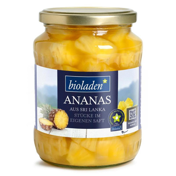 Produktfoto zu Ananasstücke im eigenen Saft von bioladen