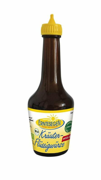 Produktfoto zu Kräuter-Flüssigwürze, Tischflasche von Erntesegen