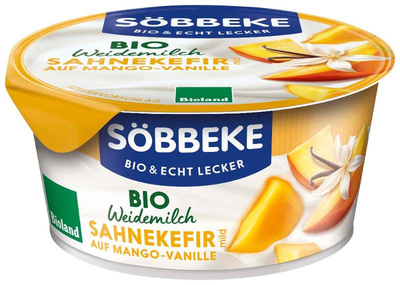 Produktfoto zu Sahnekefir auf Mango-Vanille Weidemilch von Söbbeke