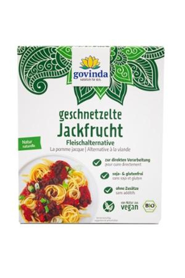 Produktfoto zu Jackfrucht Fruchtfleisch Geschnetzeltes von Govinda