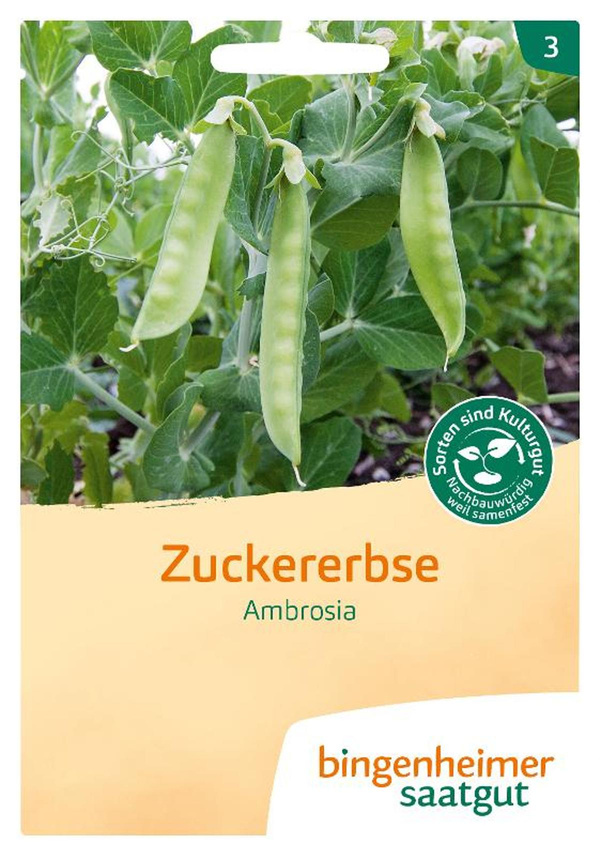 Produktfoto zu Saatgut Zuckererbse Ambrosia von Bingenheimer Saatgut