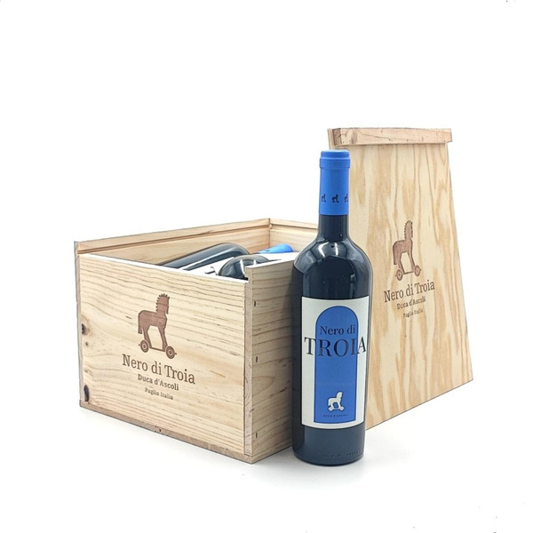 Produktfoto zu Nero di Troia Duca d'Ascoli IGT in der Holzkiste