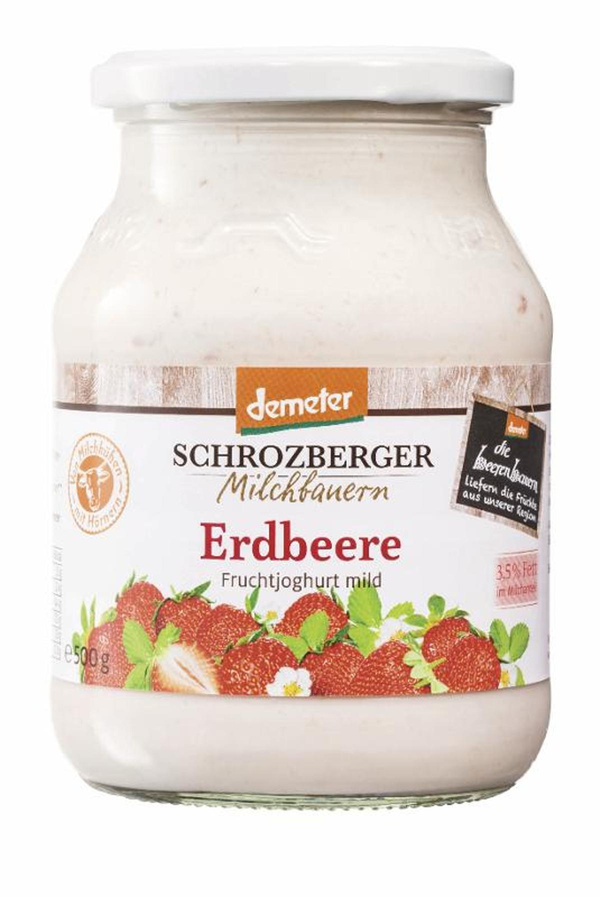 Produktfoto zu Joghurt Erdbeere 3,5% von Schrozberger