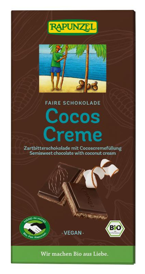Produktfoto zu Zartbitter Schokolade Cocos-Creme