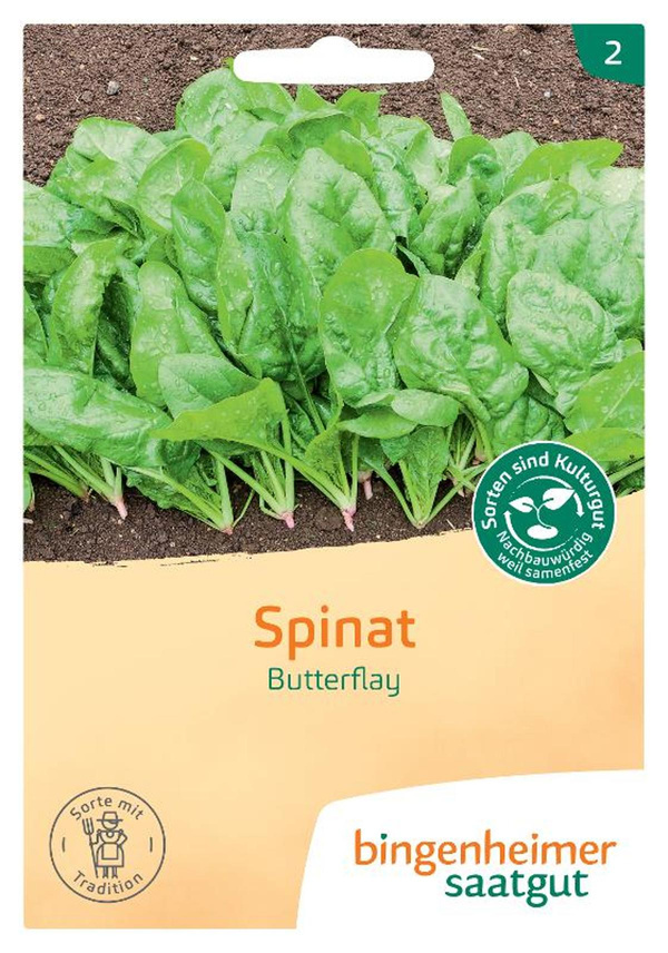 Produktfoto zu Saatgut Spinat Butterflay von Bingenheimer Saatgut