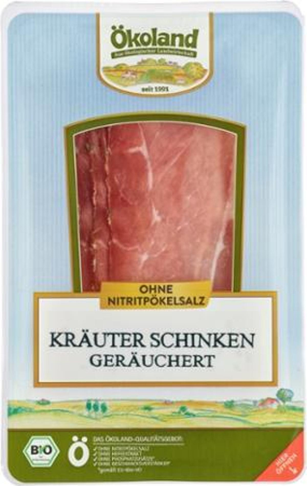 Produktfoto zu Kräuterschinken, geräuchert und geschnitten von Ökoland