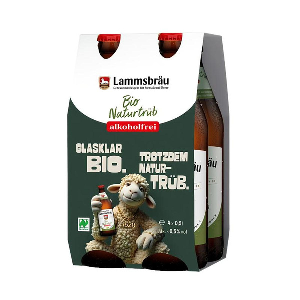 Produktfoto zu 10er Kasten Lammsbräu Naturtrüb alkoholfrei