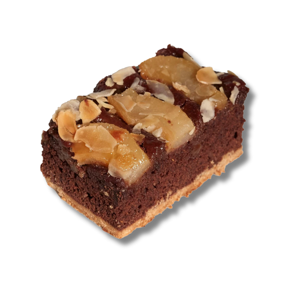 Produktfoto zu Schoko-Pfirsich-Mandelkuchen