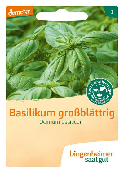 Produktfoto zu Saatgut Basilikum großblättrig von Bingenheimer Saatgut