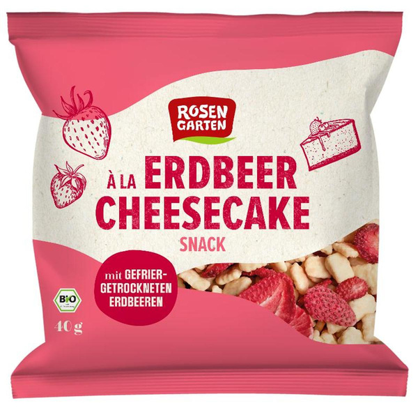 Produktfoto zu Erdbeer Cheesecake Snack von Rosengarten