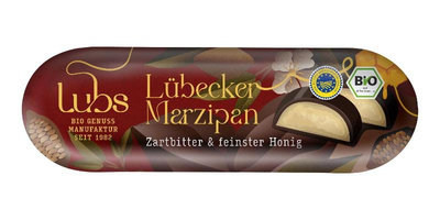 Produktfoto zu Marzipanbrot mit Zartbitterschokolade von Lubs