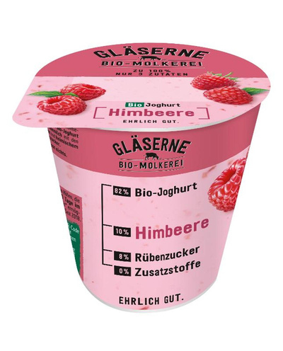 Produktfoto zu Joghurt Pur Himbeere 3,5% von Gläserne Molkerei