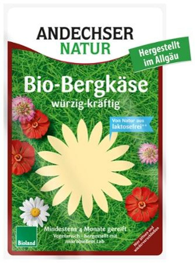 Produktfoto zu Bergkäse Scheiben von Andechser