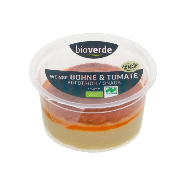 Produktfoto zu Weiße Bohne & Tomaten Aufstrich Snack von bio-verde