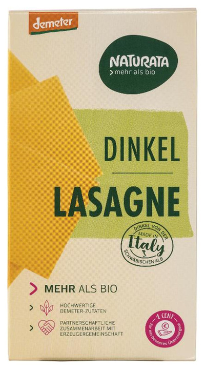 Produktfoto zu Dinkel Lasagne hell von Naturata