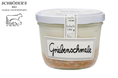 Produktfoto zu Griebenschmalz im Glas von Schröder´s Bio Fleisch- und Wurst
