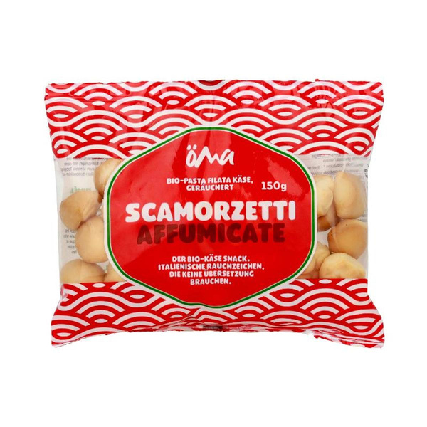 Produktfoto zu Scamorzetti Affumicare, herzhafte Mozzarellaperlen geräuchert von ÖMA