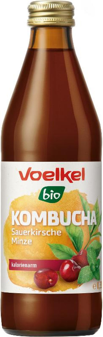 Produktfoto zu Kombucha Sauerkirsche Minze von Voelkel