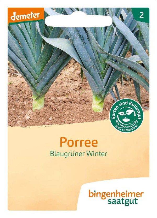 Produktfoto zu Saatgut Porree Blaugrüner Winter von Bingenheimer Saatgut
