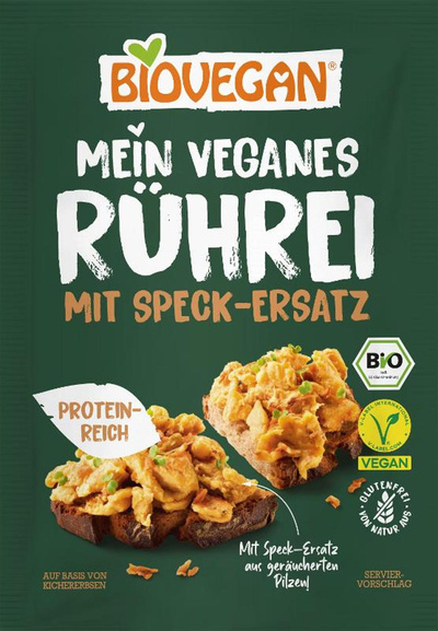 Produktfoto zu Veganes Rührei mit Speckersatz von Biovegan