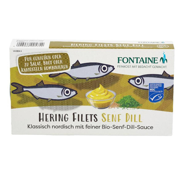 Produktfoto zu Heringfilets in Senf-Dill-Sauce von Fontaine