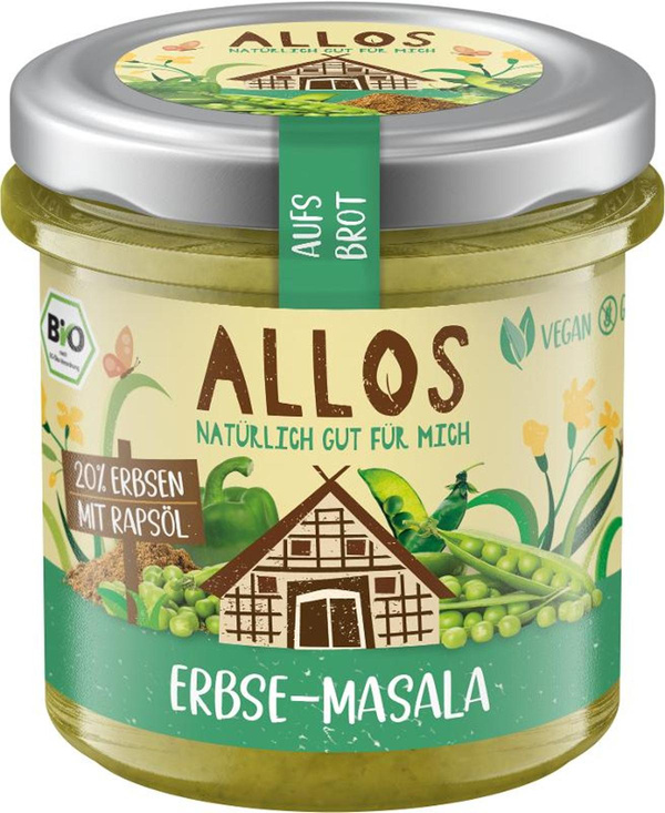 Produktfoto zu Auf's Brot, Erbse Masala von Allos