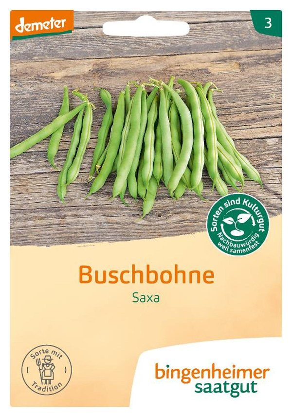 Produktfoto zu Saatgut Buschbohne Saxa von Bingenheimer