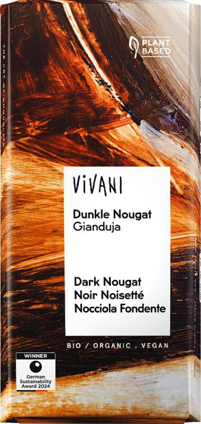 Produktfoto zu Schokolade, dunkle Nougat Gianduja von Vivani